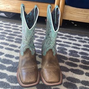 LAREDO WOMEN'S ANITA BROWN/BLUE COWGIRL BOOTS